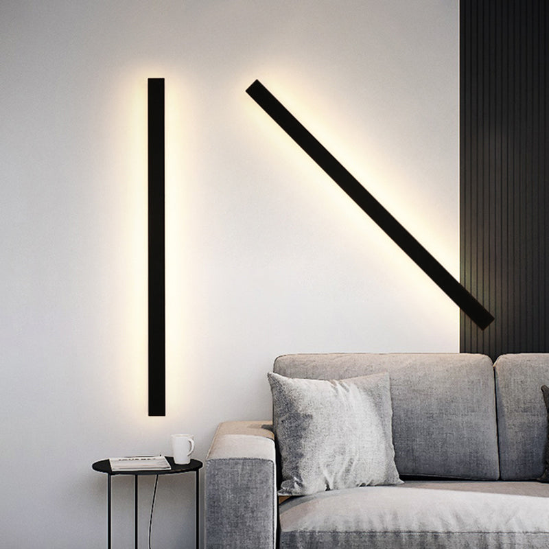 Zenith - Strakke LED Wandlampen Zwart Metaal voor Binnen en Buiten, Modern Design voor Tuin en Hal