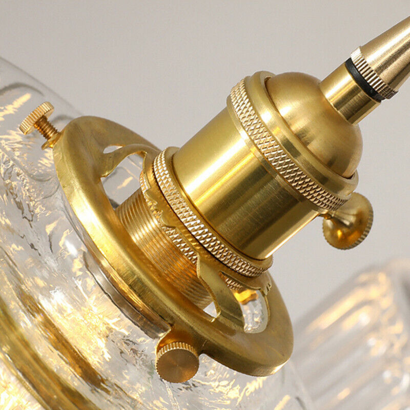 Retro Korte Cilinder Golvend Glazen Hanglamp