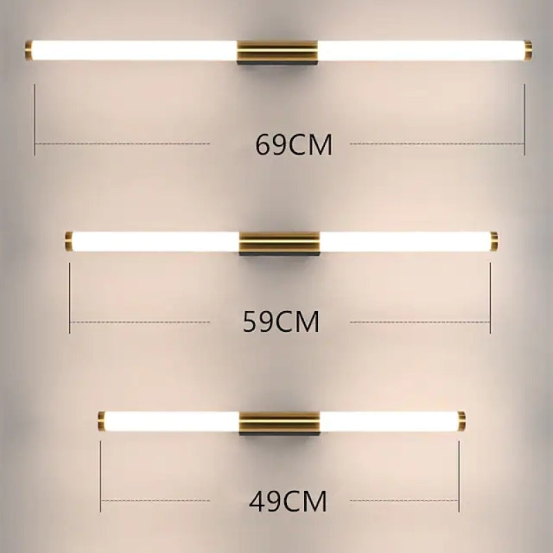 Leigh Lineaire LED Wandlamp – Moderne Verlichting voor Slaapkamer & Badkamer | Wit-Goud, Eenvoudige Installatie