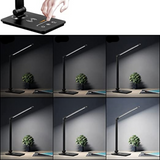 Multifunctionele LED Bureau Lamp met Draadloze Oplader – 5 Kleurenmodi, Touch Control en Volledig Dimbaar