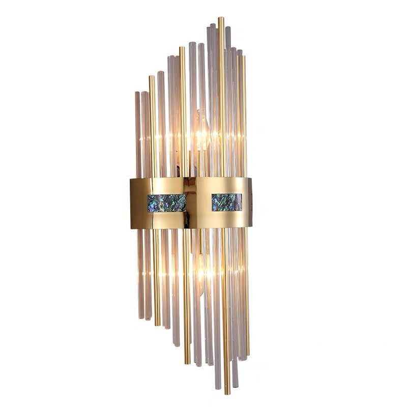 Luxe Kristal LED Wandlamp - Goud Metaal/Acryl - Voor Woonkamer & Slaapkamer