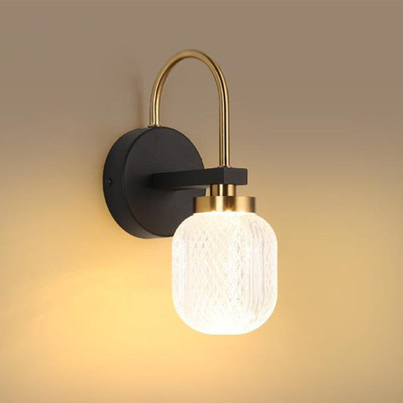 Eryn Moderne LED Wandlamp - Zwart-Goud Design - Energiezuinige Verlichting voor Slaapkamer en Woonkamer
