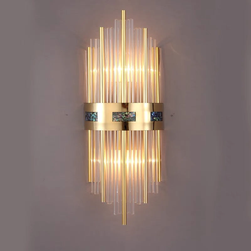 Luxe Kristal LED Wandlamp - Goud Metaal/Acryl - Voor Woonkamer & Slaapkamer