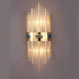 Luxe Kristal LED Wandlamp - Goud Metaal/Acryl - Voor Woonkamer & Slaapkamer
