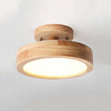 Stijlvolle LED Plafondlamp van Hout en Acryl voor Slaapkamer, Eetkamer en Woonkamer