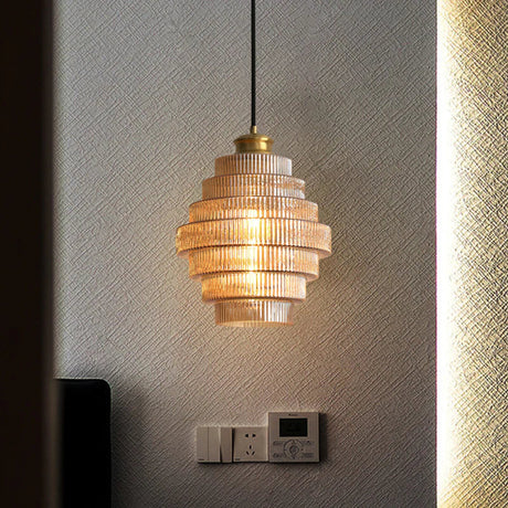 Vintage Flesvormige Messing Glazen Hanglamp – Elegant Design voor Eetkamer, Woonkamer, en Keuken