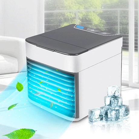 Draagbare Mini-Airconditioner 3-in-1 | Koelen, Bevochtigen & Luchtzuiveren | Ideaal Voor Thuis en Kantoor