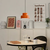 Vintage Bauhaus Hanglamp Oranje - Eetkamer Verlichting Retro Design 35cm