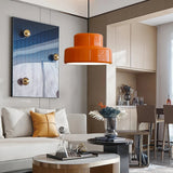 Vintage Bauhaus Hanglamp Oranje - Eetkamer Verlichting Retro Design 35cm