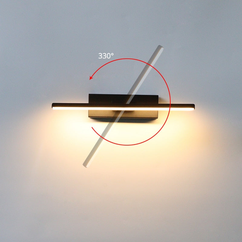 Moderne Draaibare LED Wandlamp voor Slaapkamer | Verstelbare Wandverlichting in Zwart/Wit | Metaal en Siliconen