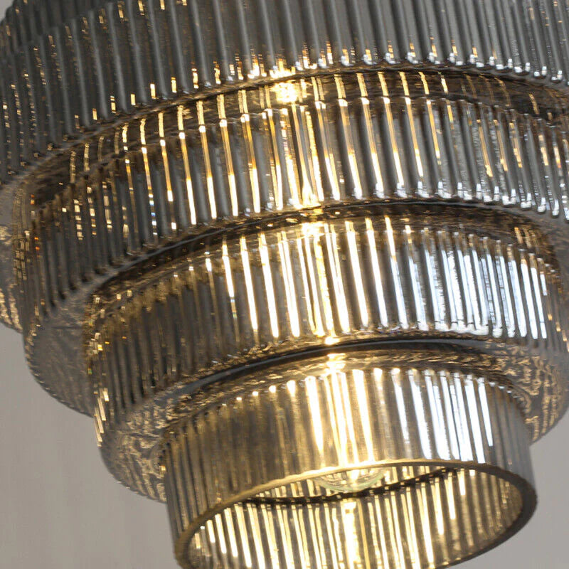 Vintage Flesvormige Messing Glazen Hanglamp – Elegant Design voor Eetkamer, Woonkamer, en Keuken