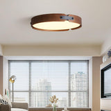 Mid-Century Houten Koepel Plafondlamp