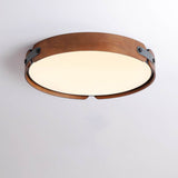 Mid-Century Houten Koepel Plafondlamp