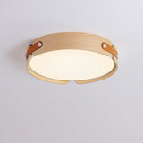 Mid-Century Houten Koepel Plafondlamp