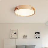 Mid-Century Houten Koepel Plafondlamp