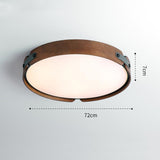 Mid-Century Houten Koepel Plafondlamp