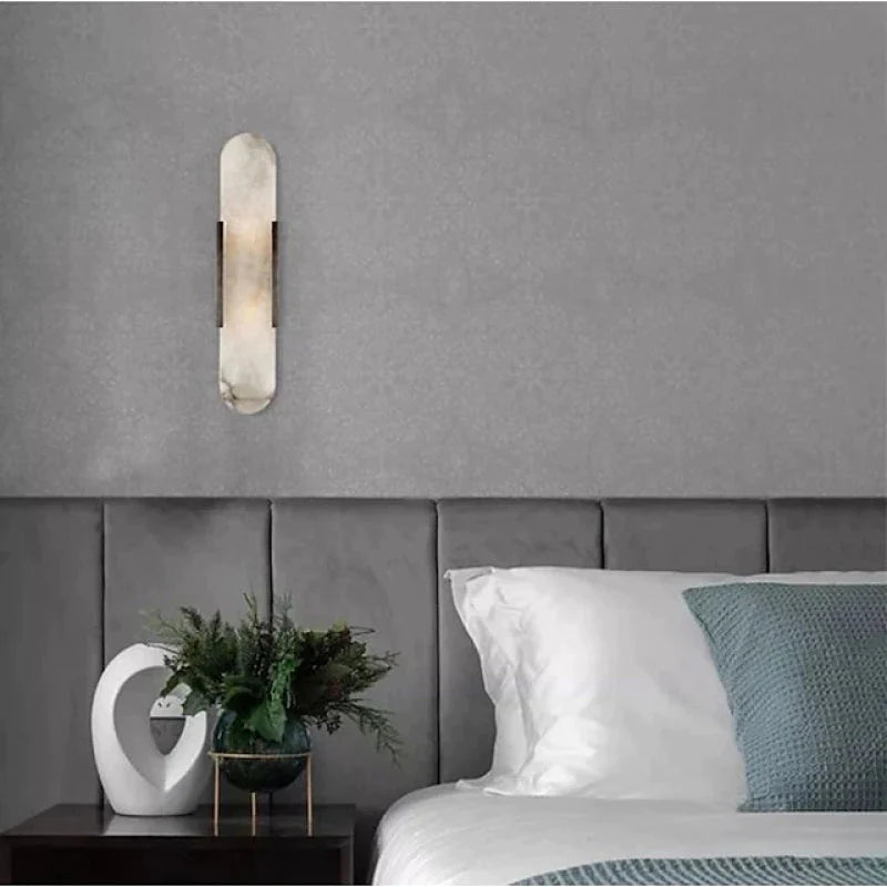 LED Wandlamp Zwart/Goud – Moderne Sfeerverlichting voor Eetkamer en Slaapkamer | Metaal & Dolomiet