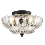 Semi Flush Mount Plafondlampen Parapluevormige Glazen Lamp