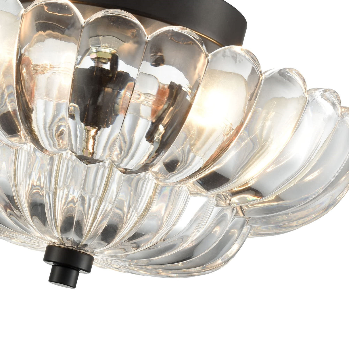 Semi Flush Mount Plafondlampen Parapluevormige Glazen Lamp