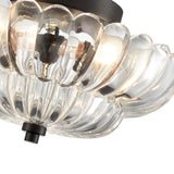Semi Flush Mount Plafondlampen Parapluevormige Glazen Lamp