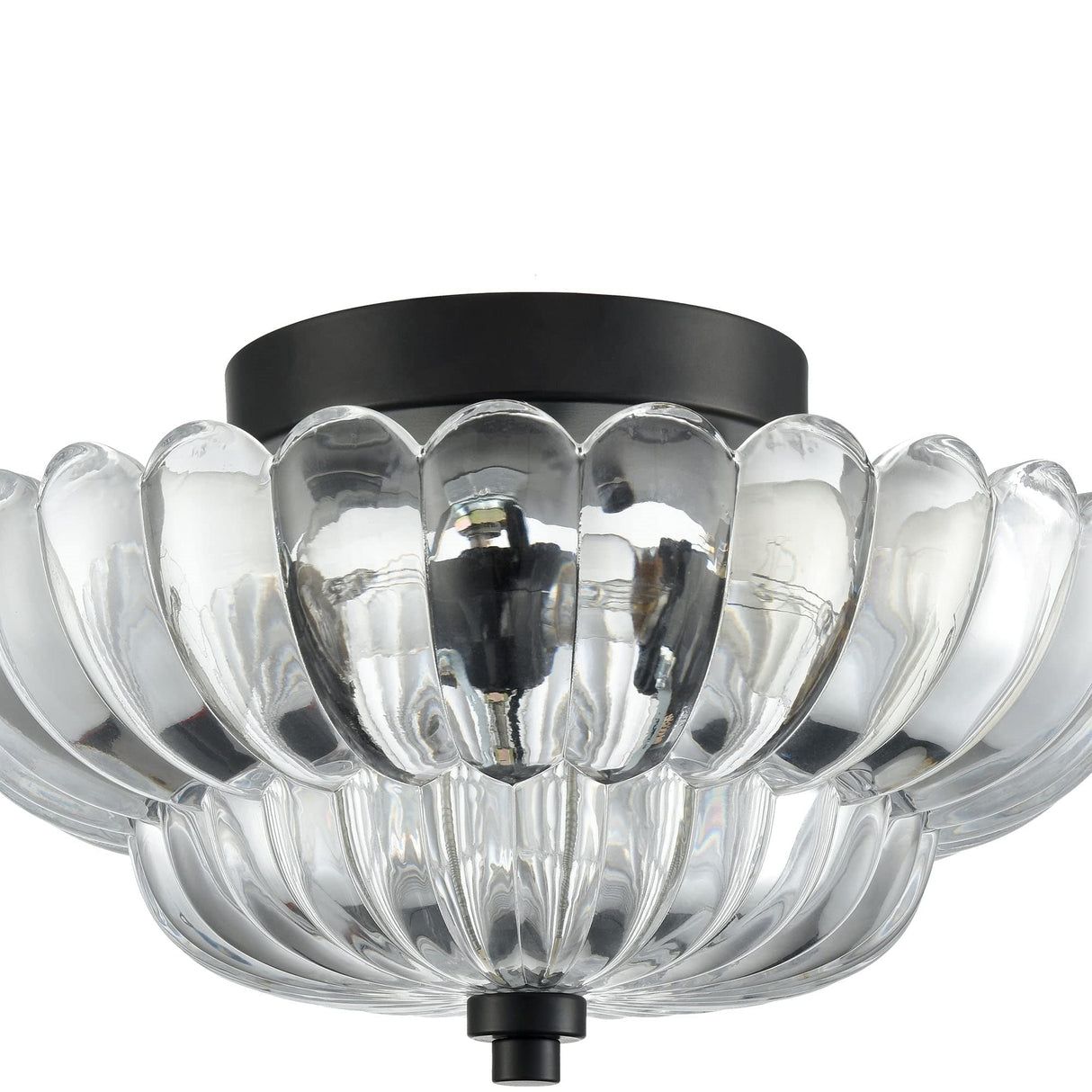 Semi Flush Mount Plafondlampen Parapluevormige Glazen Lamp