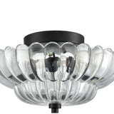 Semi Flush Mount Plafondlampen Parapluevormige Glazen Lamp
