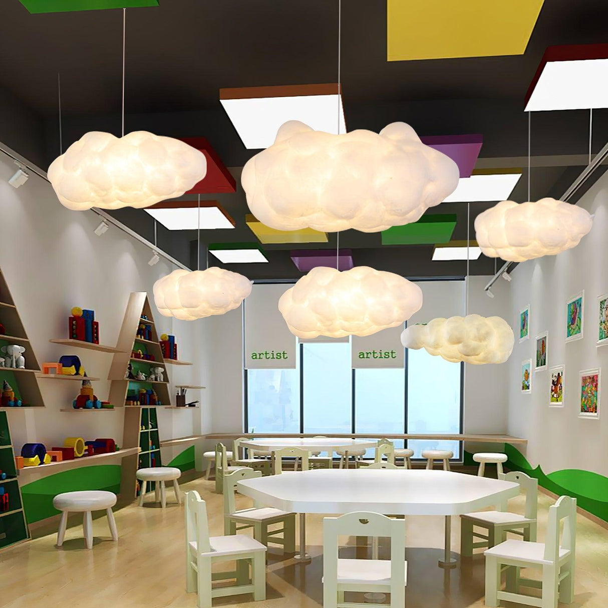 Wolkvormige Moderne Artistieke Hanglamp Eilandverlichting