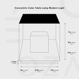 Moderne LED Tafellamp - Concentric Cube met RGB Kleurverlichting voor Stijlvol Interieur