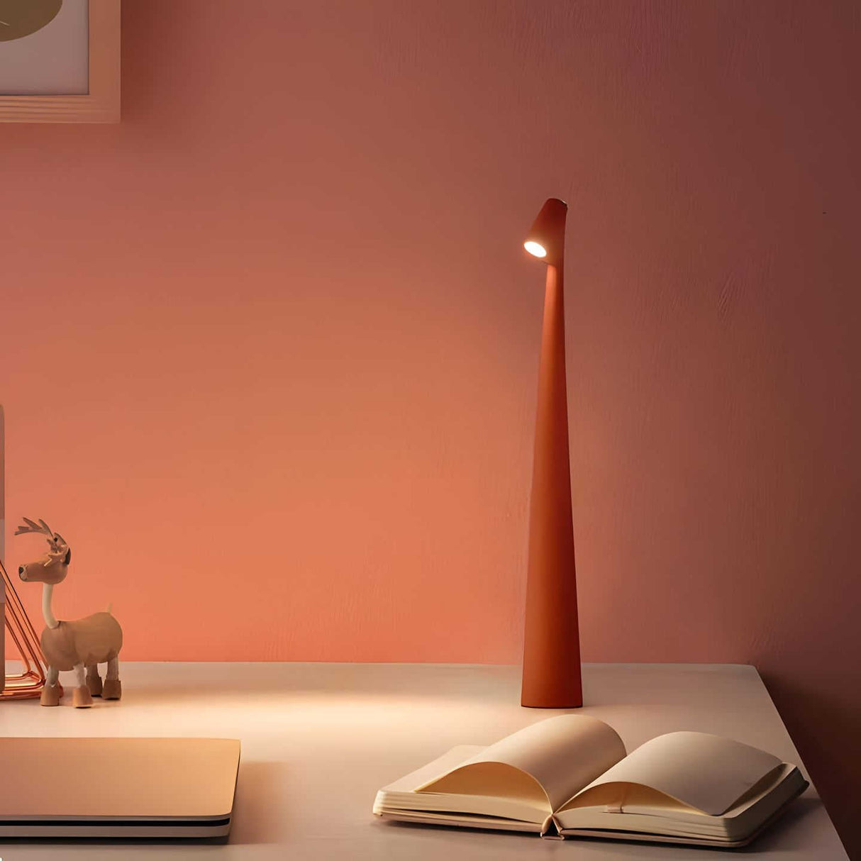 Draadloze LED Tafellamp met Dimfunctie en Lange Batterijduur voor Kantoor en Woonkamer