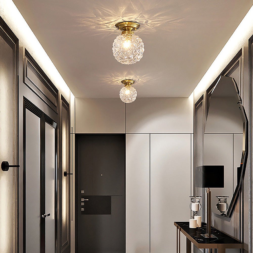 Moderne Glazen Bal Plafondlamp – Stijlvolle Helderheid voor Hal en Woonkamer