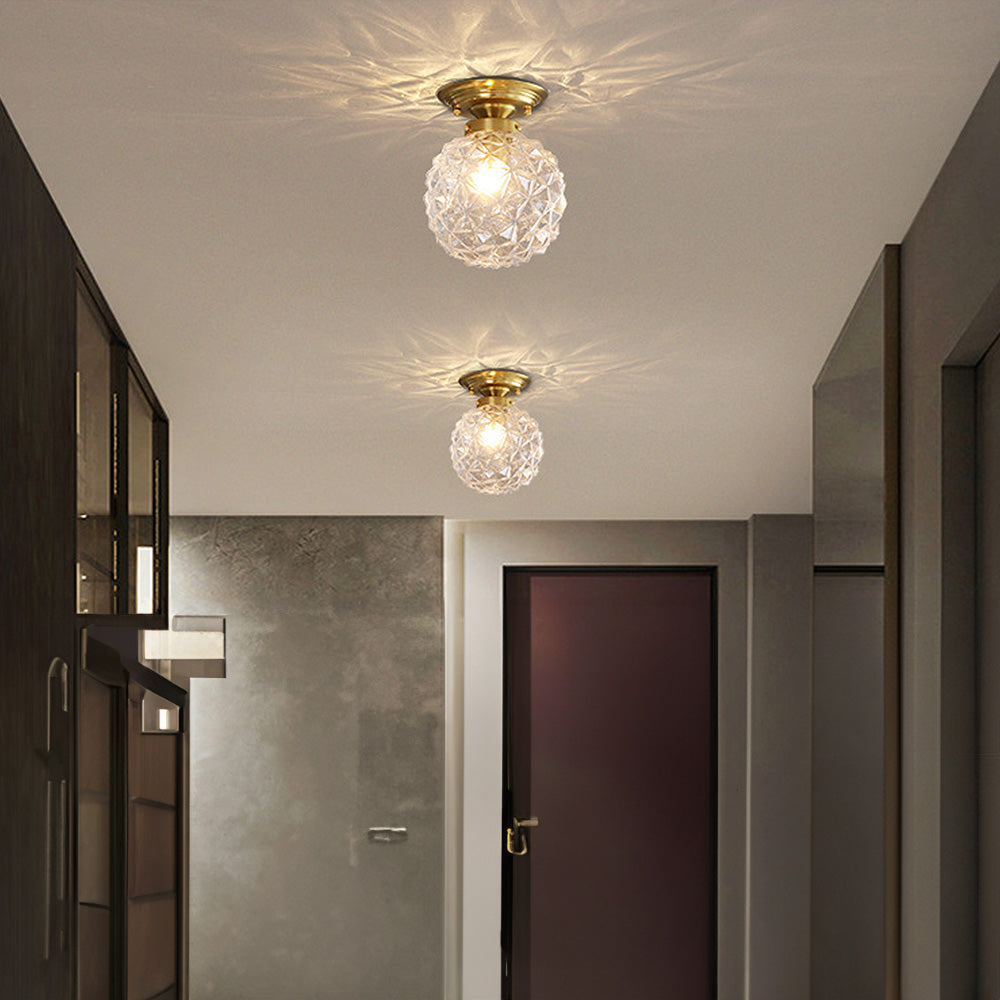 Moderne Glazen Bal Plafondlamp – Stijlvolle Helderheid voor Hal en Woonkamer