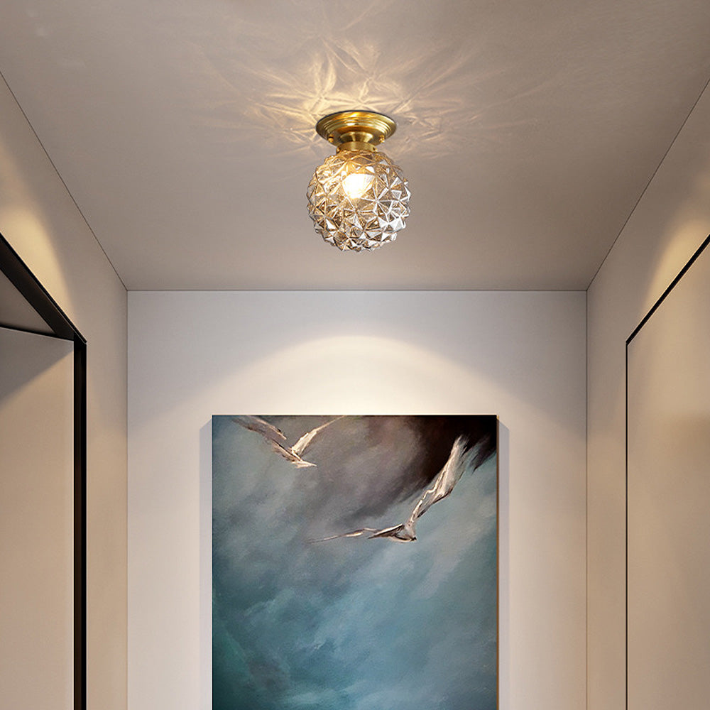 Moderne Glazen Bal Plafondlamp – Stijlvolle Helderheid voor Hal en Woonkamer