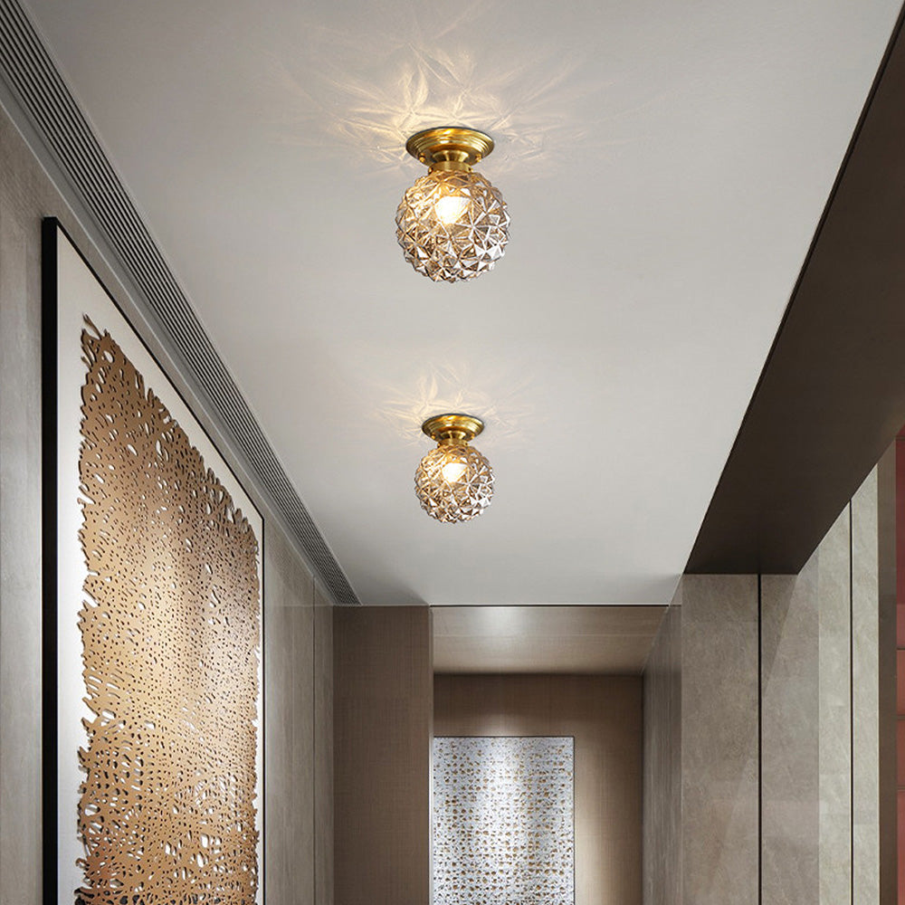 Moderne Glazen Bal Plafondlamp – Stijlvolle Helderheid voor Hal en Woonkamer