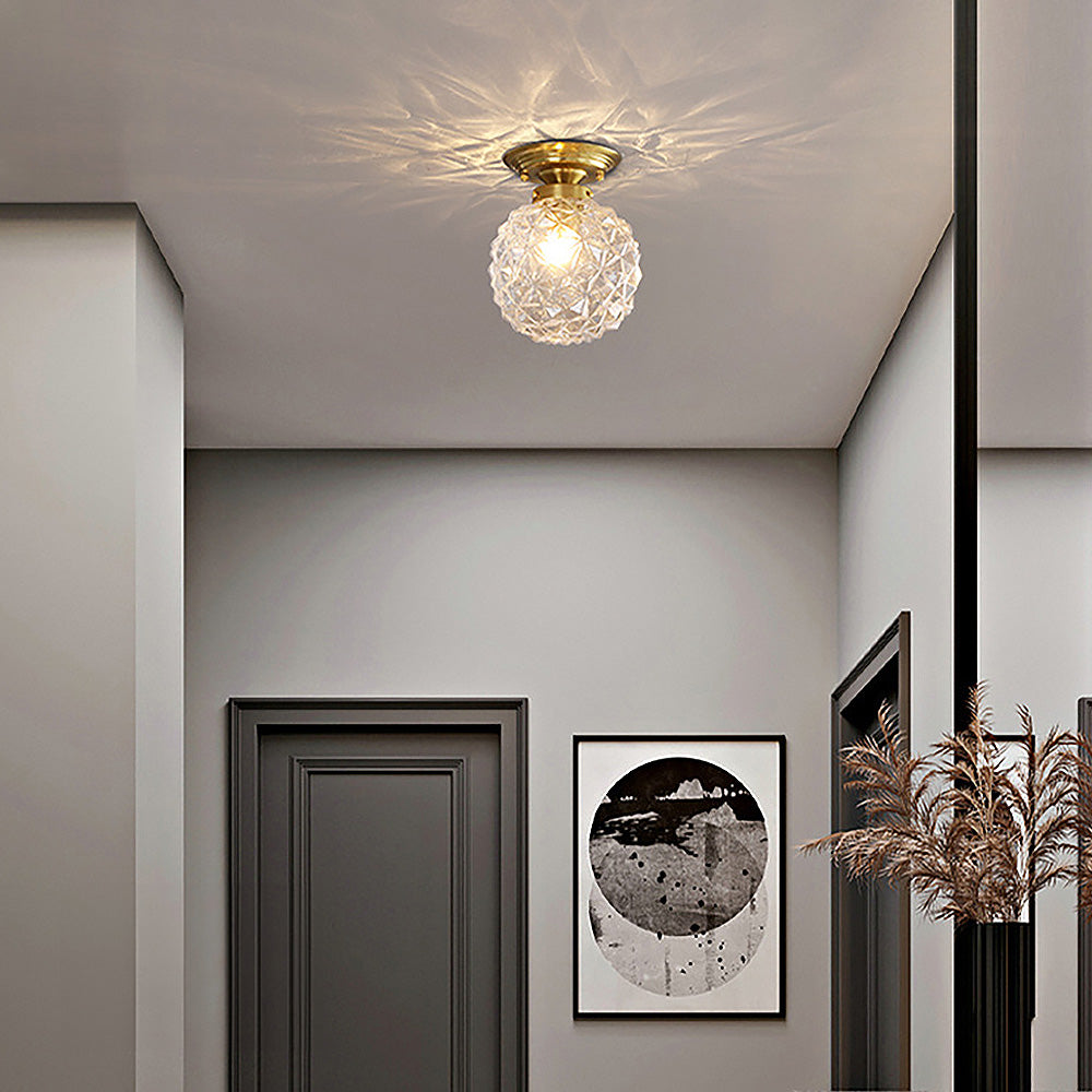 Moderne Glazen Bal Plafondlamp – Stijlvolle Helderheid voor Hal en Woonkamer