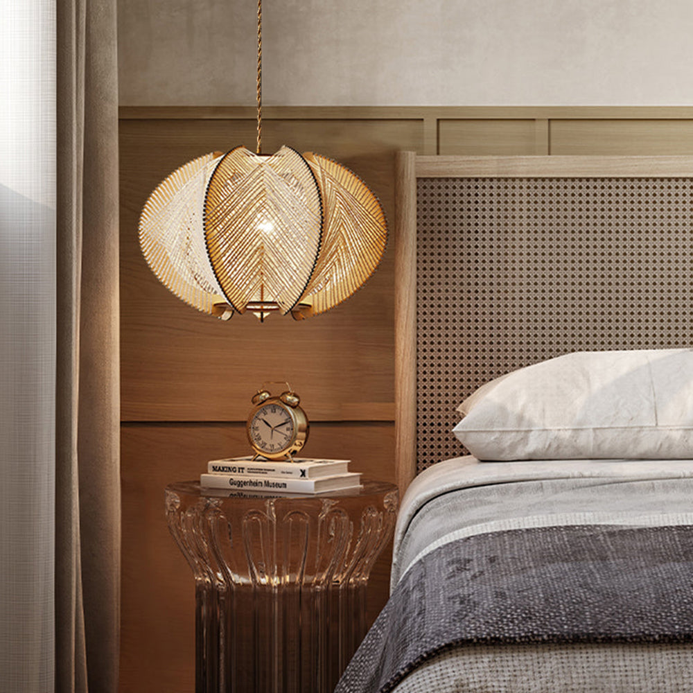 Mid-Century Scandinavische Houten Hanglampen