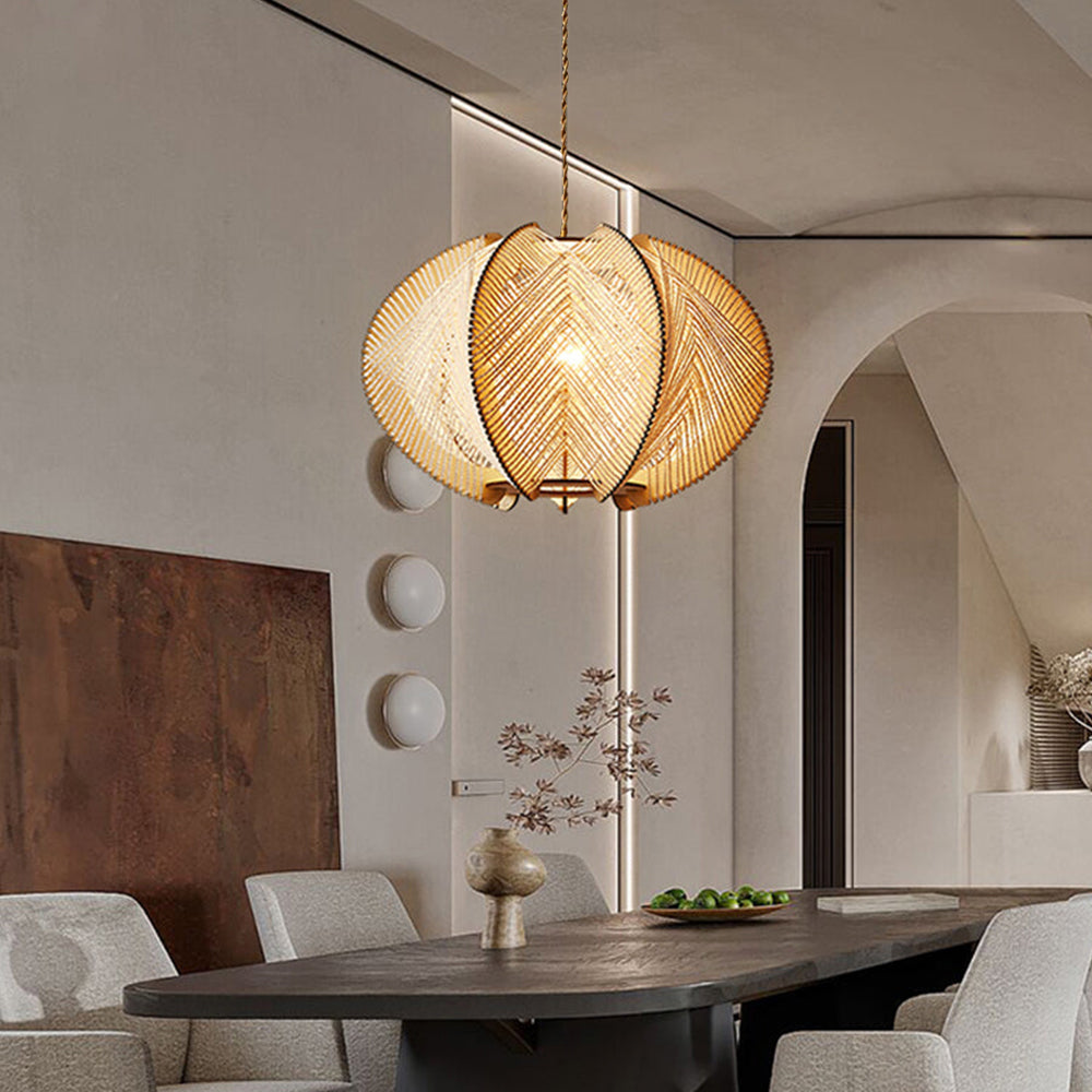 Mid-Century Scandinavische Houten Hanglampen