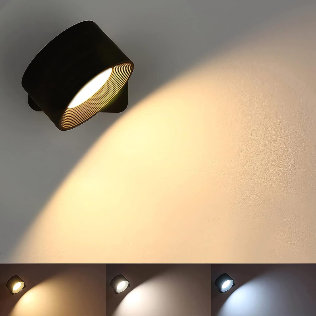 Draadloze 360° Oplaadbare LED Muurlamp – Verlichting voor Binnen en Buiten | Flexibele en Waterdichte Wandlamp