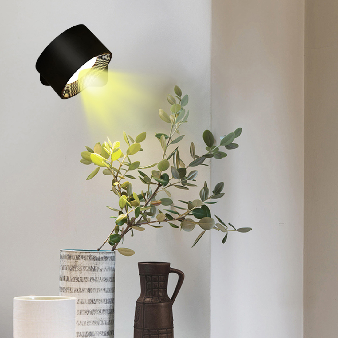 Draadloze 360° Oplaadbare LED Muurlamp – Verlichting voor Binnen en Buiten | Flexibele en Waterdichte Wandlamp