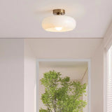 Retro Amber Ronde Glazen Plafondlamp