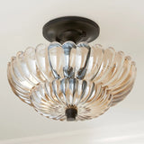 Semi Flush Mount Plafondlampen Parapluevormige Glazen Lamp