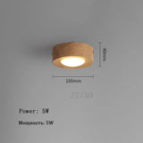WoodAura - Moderne Walnoot Plafondlamp met LED Spot | Stijlvolle Verlichting voor Woonkamer en Slaapkamer