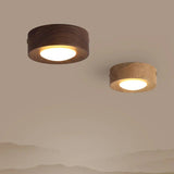 WoodAura - Moderne Walnoot Plafondlamp met LED Spot | Stijlvolle Verlichting voor Woonkamer en Slaapkamer