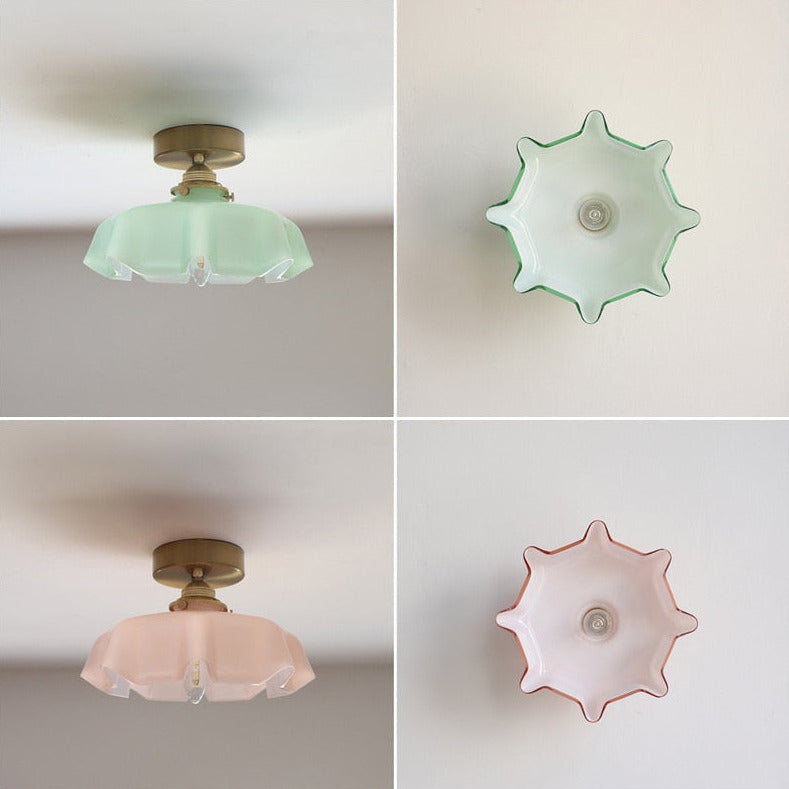 Glazen Bloem Plafond- en Hanglampen