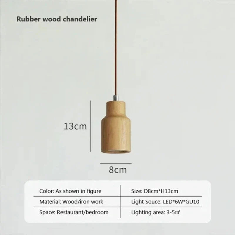 Scandinavische Houten Hanglamp – Minimalistisch Design voor Woonkamer en Slaapkamer | Natuurlijke Houtlook