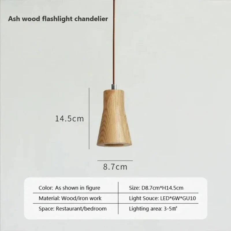 Scandinavische Houten Hanglamp – Minimalistisch Design voor Woonkamer en Slaapkamer | Natuurlijke Houtlook