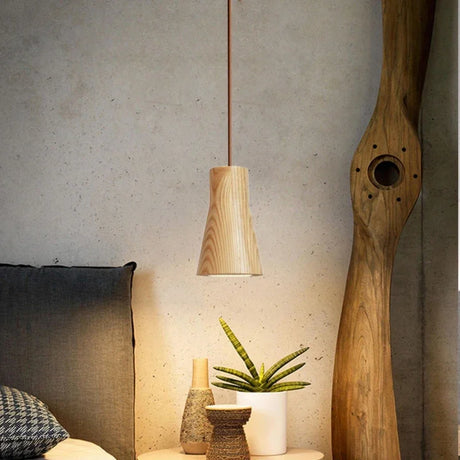 Scandinavische Houten Hanglamp – Minimalistisch Design voor Woonkamer en Slaapkamer | Natuurlijke Houtlook