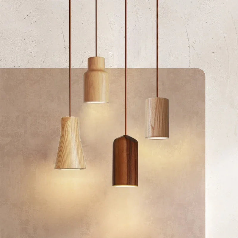Scandinavische Houten Hanglamp – Minimalistisch Design voor Woonkamer en Slaapkamer | Natuurlijke Houtlook