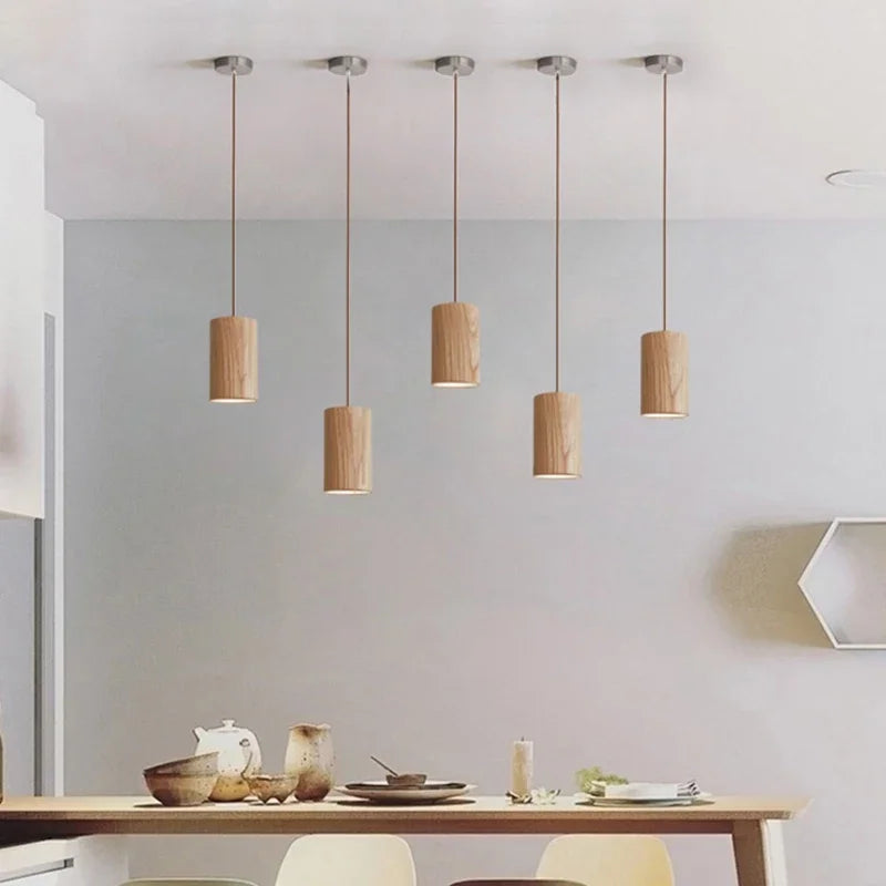 Scandinavische Houten Hanglamp – Minimalistisch Design voor Woonkamer en Slaapkamer | Natuurlijke Houtlook