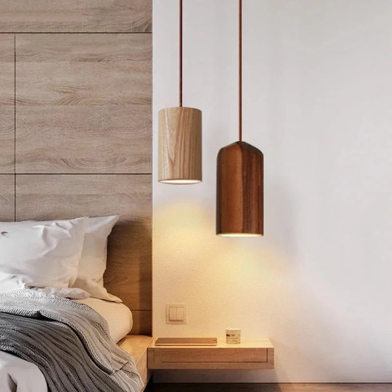 Scandinavische Houten Hanglamp – Minimalistisch Design voor Woonkamer en Slaapkamer | Natuurlijke Houtlook