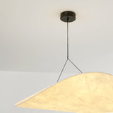 LunaLux - Moderne LED Hanglamp in Wit Metaal en Kunstzijde voor Slaapkamer en Woonkamer